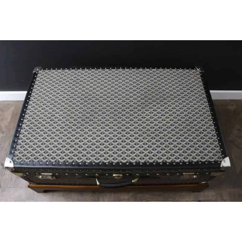 Malle Goyard en toile à chevrons tissée 86 cm 8