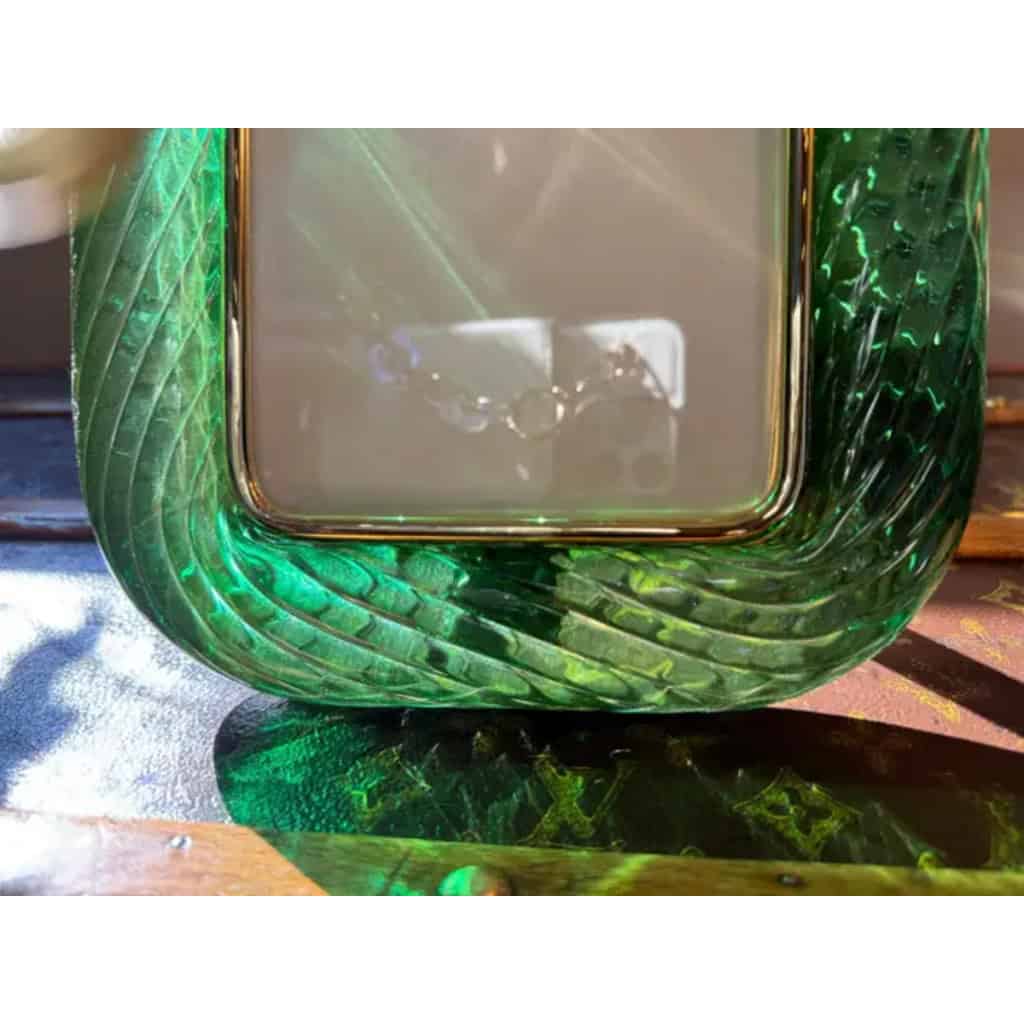 Cadre photo en verre de Murano Vert émeraude 8