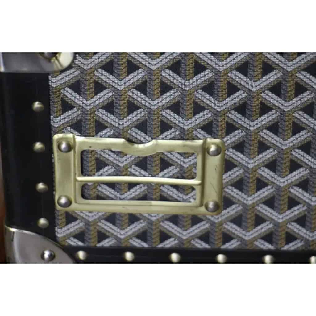 Malle Goyard en toile à chevrons tissée 86 cm 9