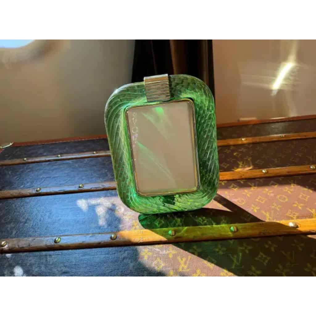 Cadre photo en verre de Murano Vert émeraude 9