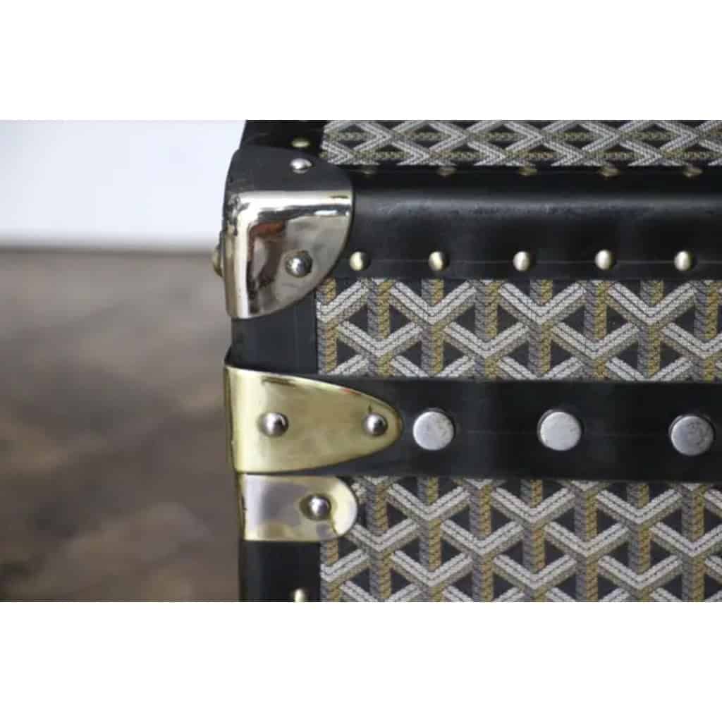 Malle Goyard en toile à chevrons tissée 86 cm 10