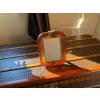 Cadre photo en verre de Murano torsadé ambré orange. 24