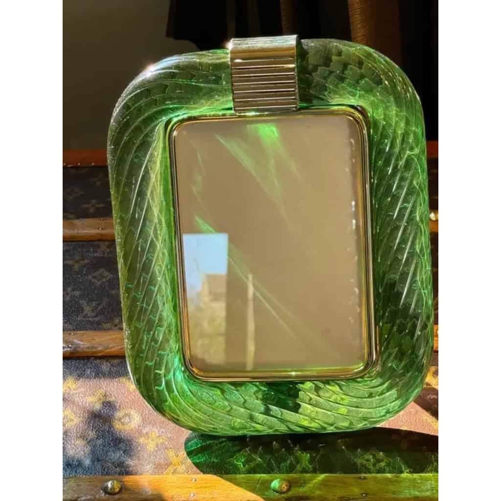 Cadre photo en verre de Murano Vert émeraude 10