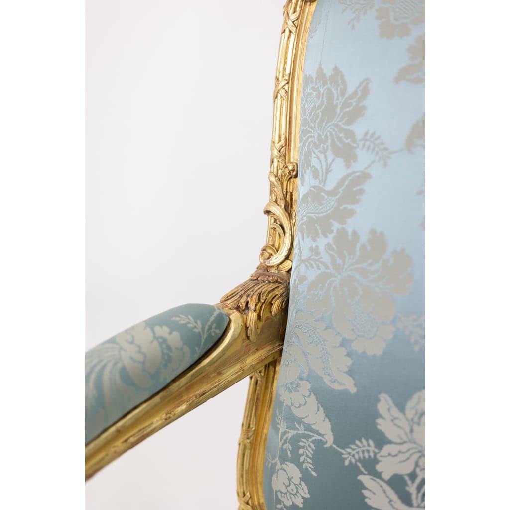 Salon de style Louis XV à chassis en bois doré. Circa 1880. LS61405700/5B 18
