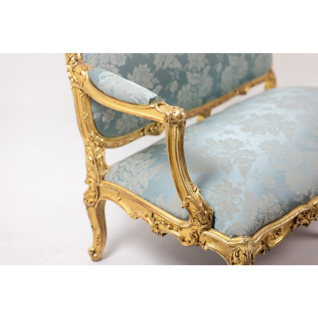 Salon de style Louis XV à chassis en bois doré. Circa 1880. LS61405700/5B 22