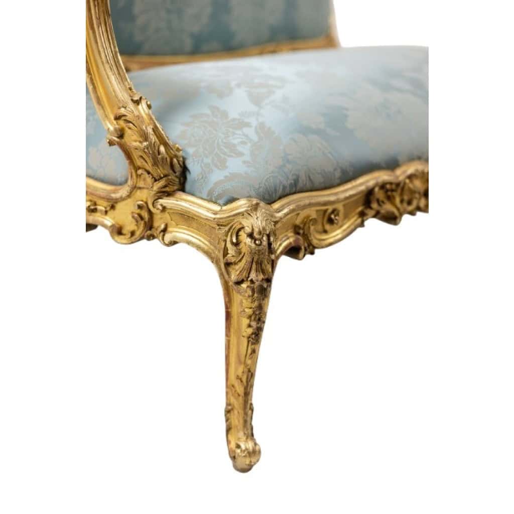 Salon de style Louis XV à chassis en bois doré. Circa 1880. LS61405700/5B 23