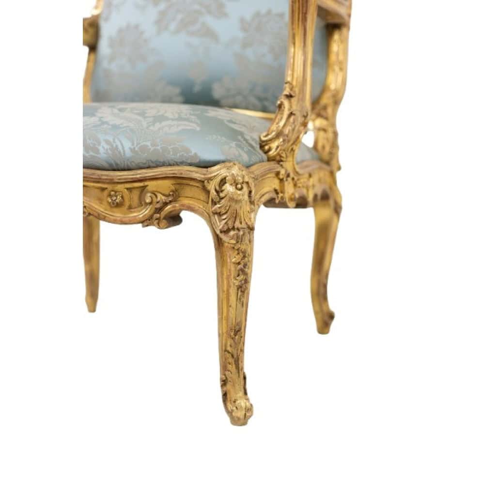 Salon de style Louis XV à chassis en bois doré. Circa 1880. LS61405700/5B 30