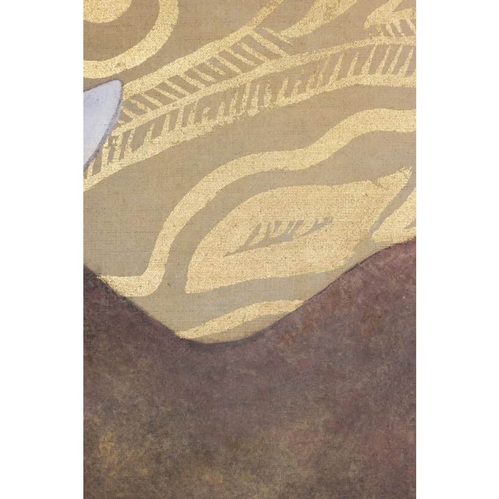 Toile peinte représentant une gazelle. Travail contemporain. LS6338501P 6
