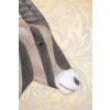 Toile peinte représentant un Orix sur un fond or. Contemporain. LS6337676A 11