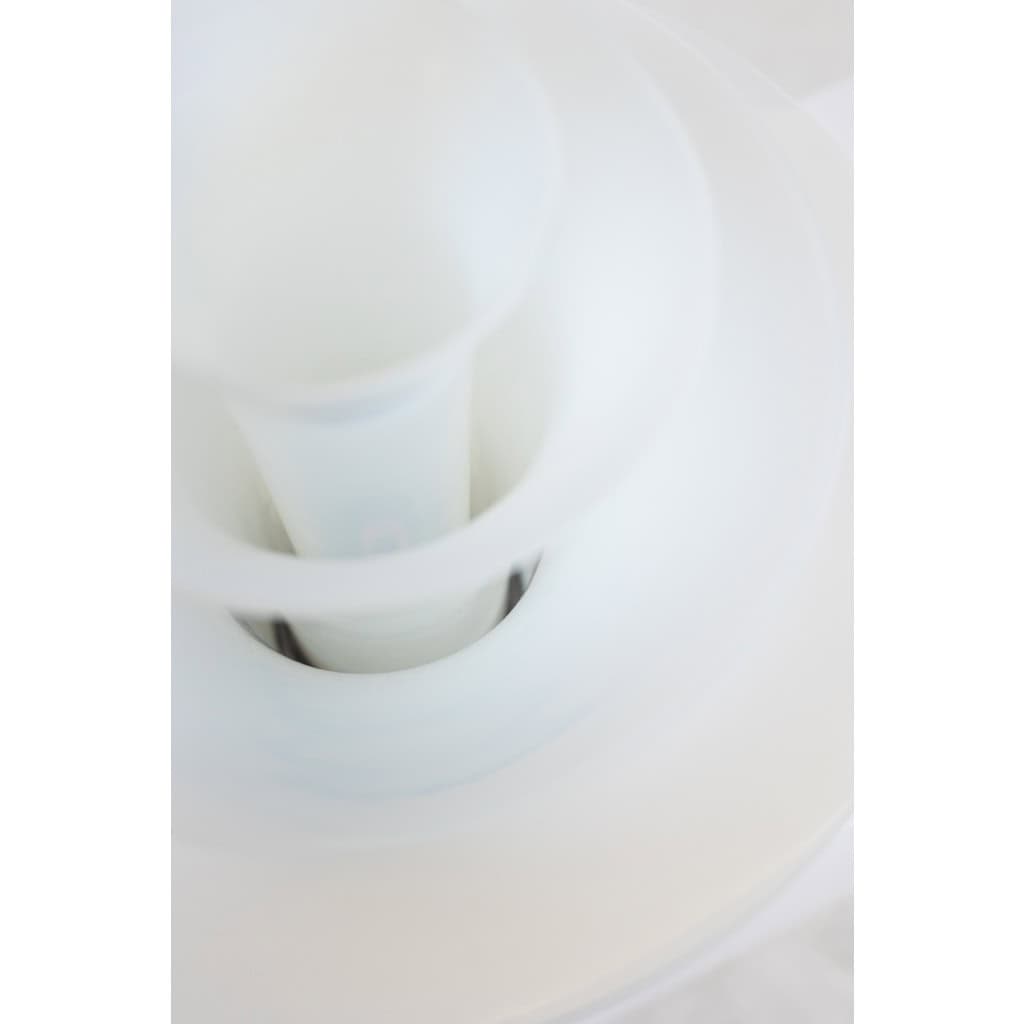 Lampe « pétales » en verre opalescent blanc et bleuté. 21e siècle.LS6409759B 9