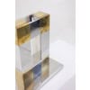 Lampe géométrique en métal argenté et doré. Années 1970. LS5792407U 23