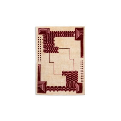 Tapis, ou tapisserie, en laine, de style Art déco. Travail contemporain.LS64303607A 3
