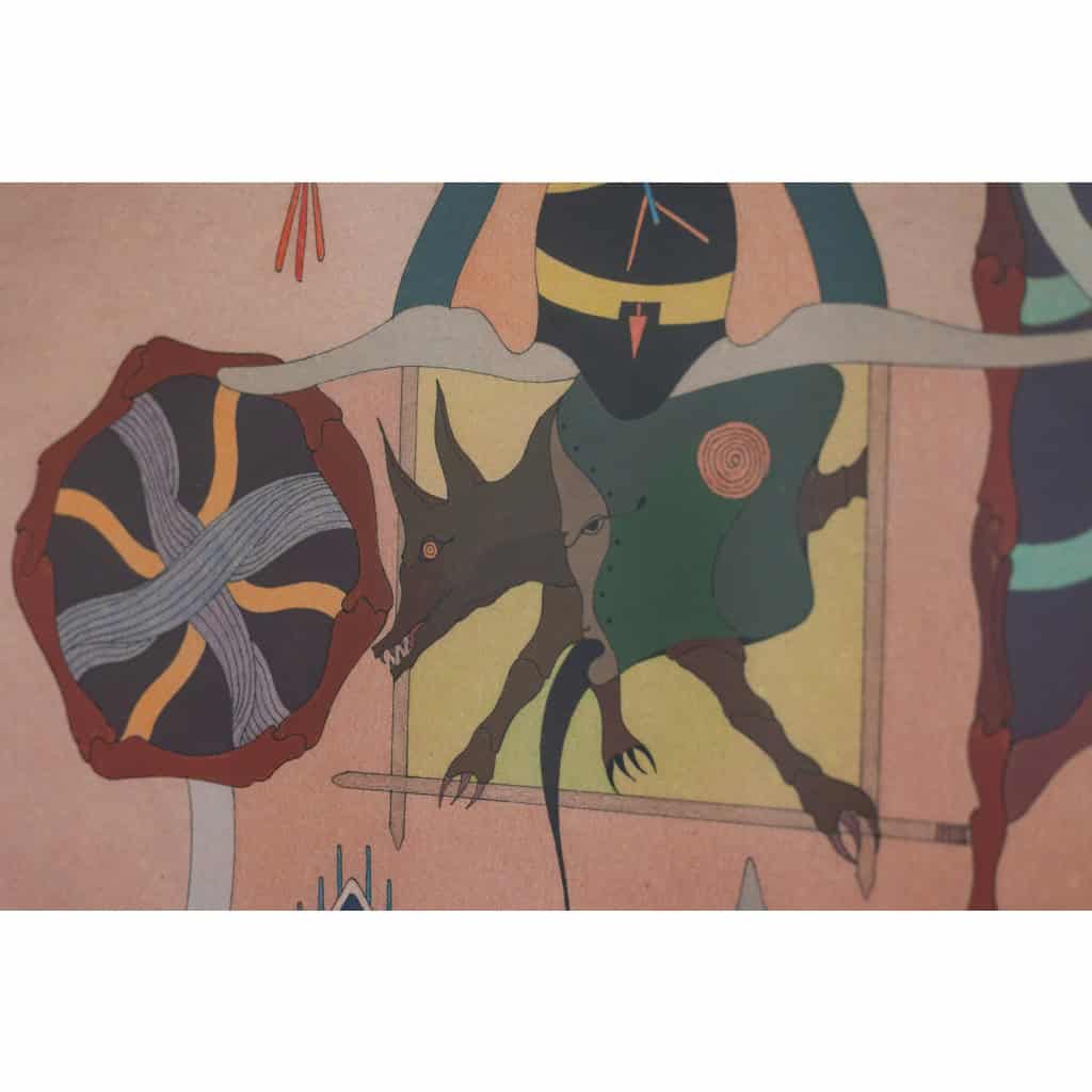 Jorge Camacho. Oeuvre « Clan de coyotes ». Année 1992. LS60835008M 8