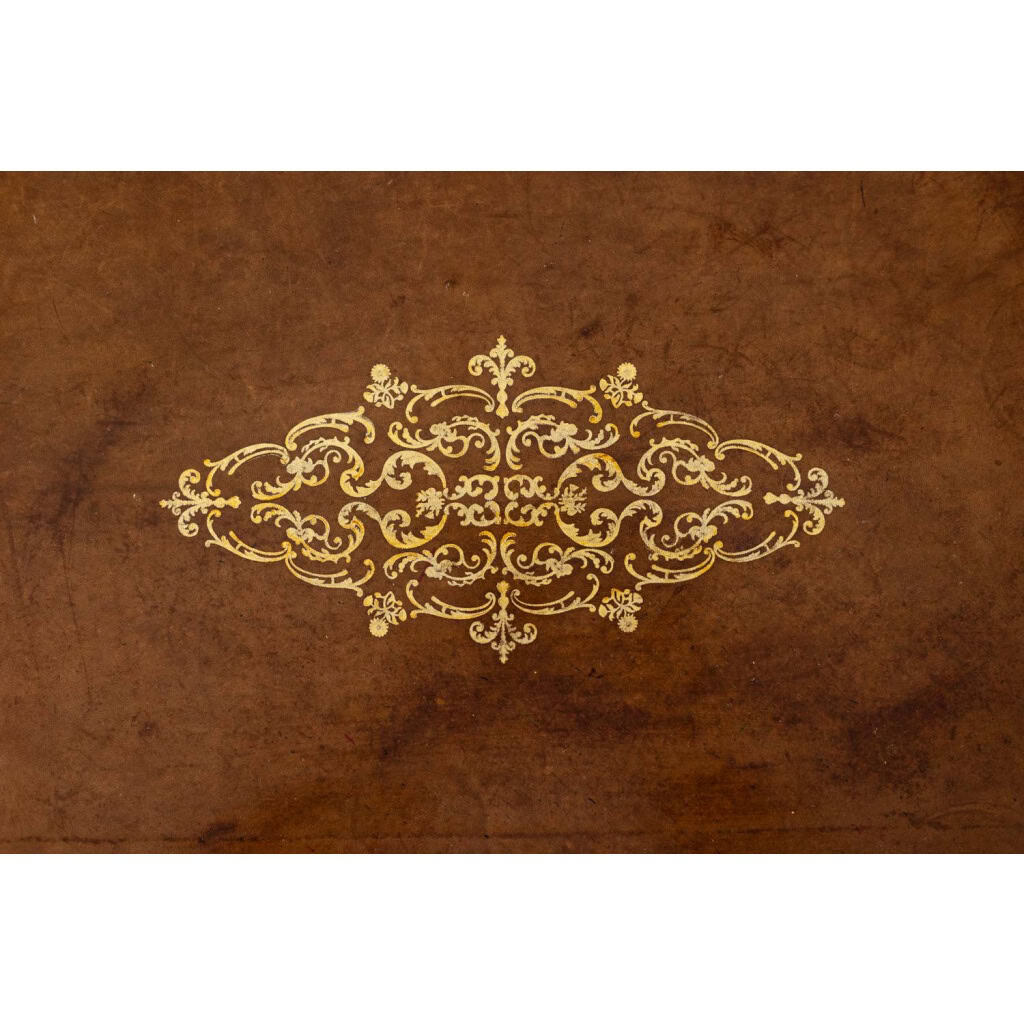 Bureau plat de style Louis XV à décor de scènes lacustres. Circa 1800. LS60861809U 10