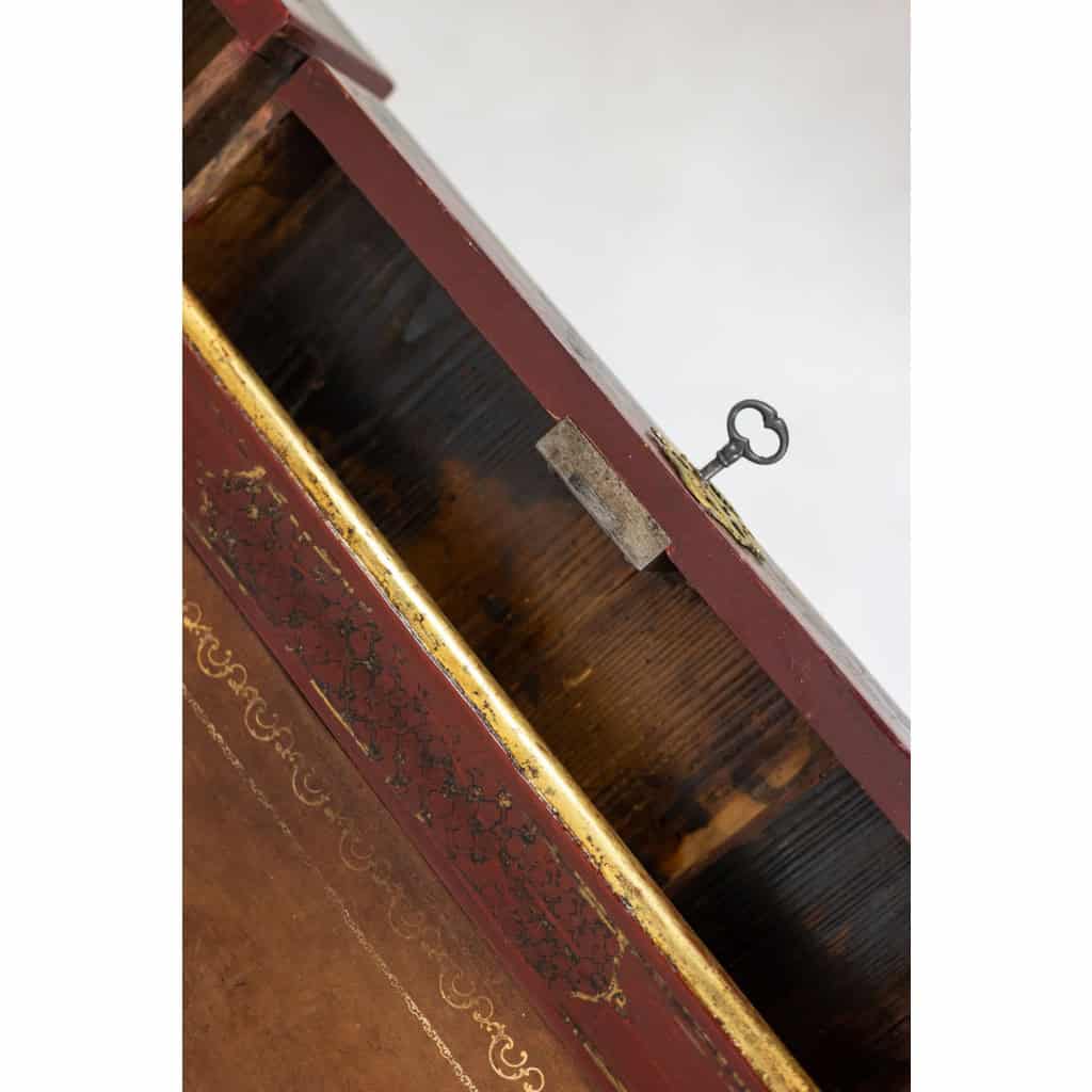 Bureau plat de style Louis XV à décor de scènes lacustres. Circa 1800. LS60861809U 16