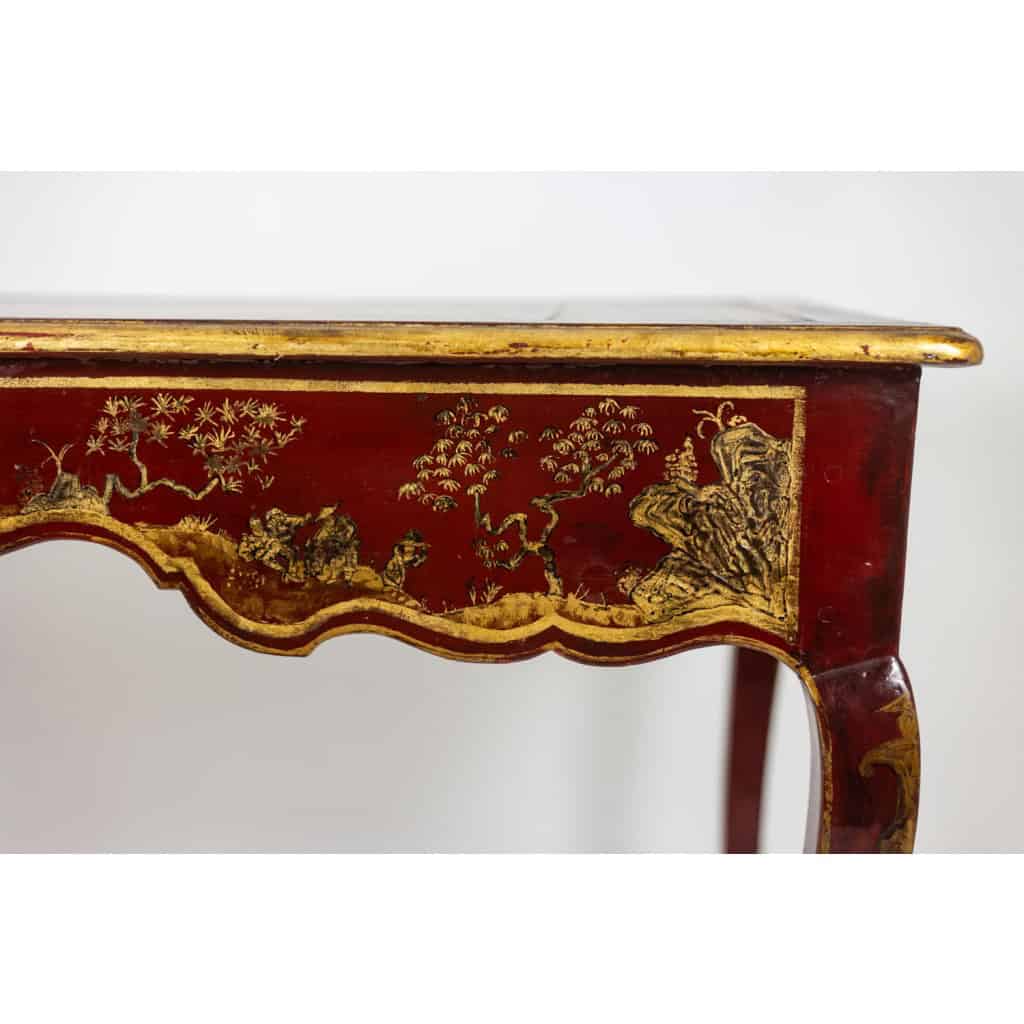 Bureau plat de style Louis XV à décor de scènes lacustres. Circa 1800. LS60861809U 20