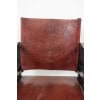 Fauteuil « Safari » en bois et cuir cognac. Années 1960/70. 21