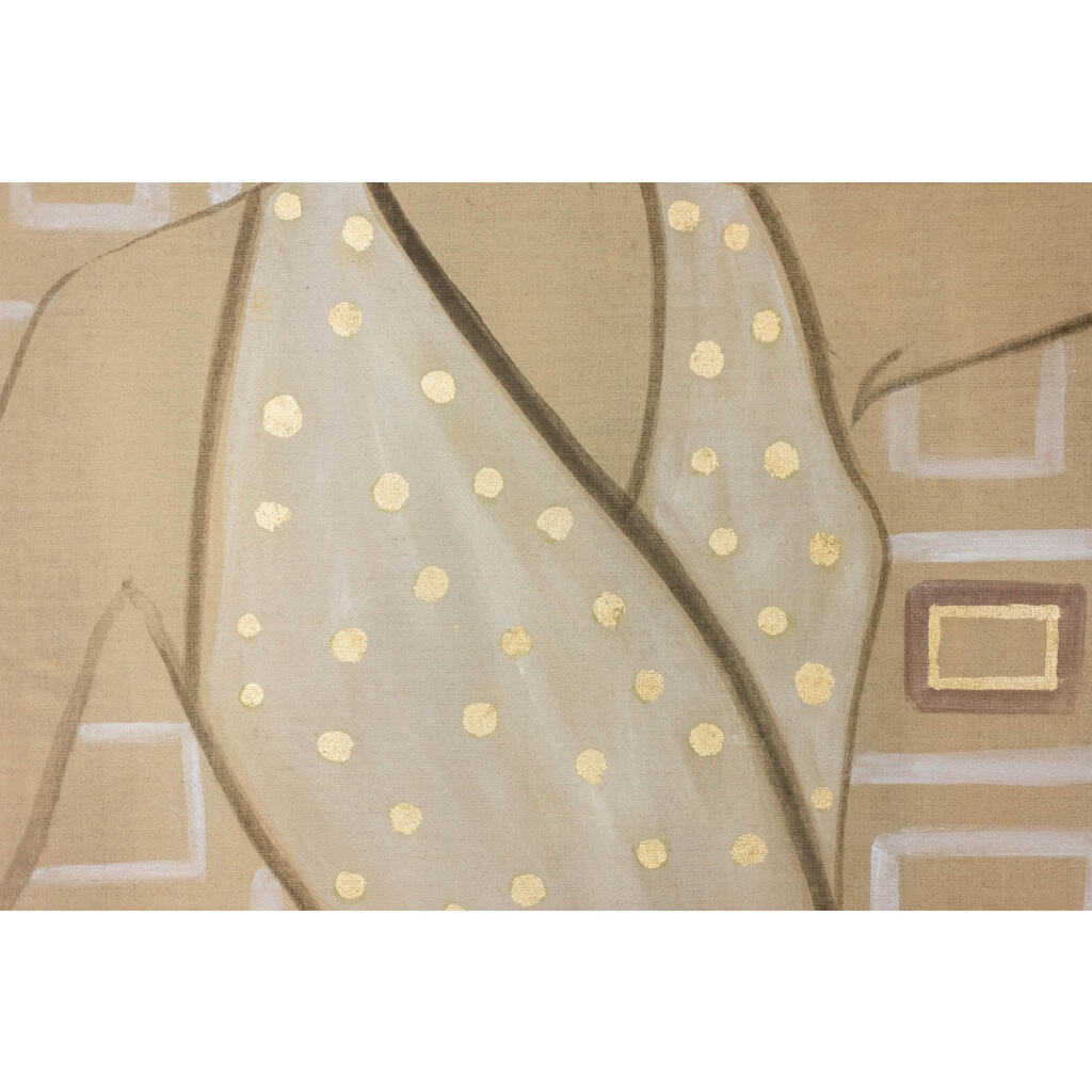 Toile peinte représentant une élégante des années 1950. Contemporain. LS6135675T 6
