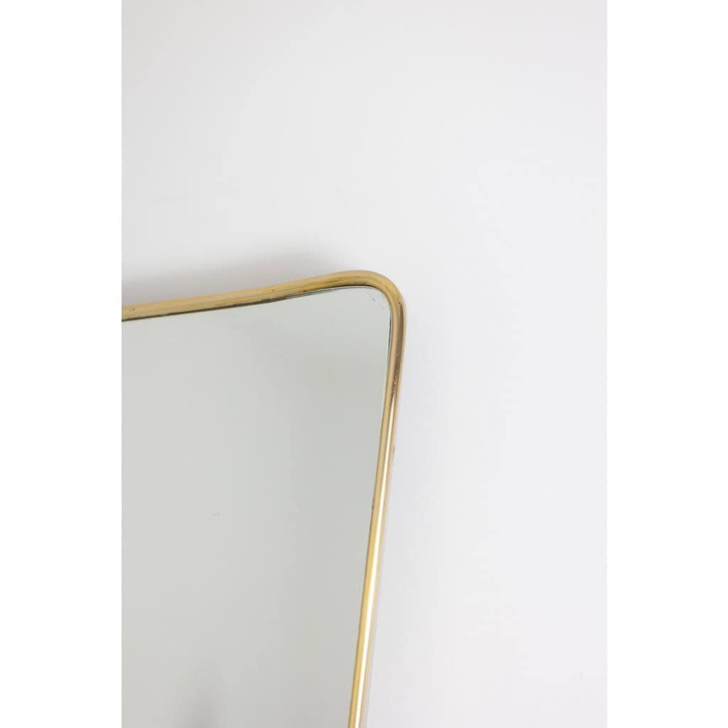 Paire de miroirs étroits en laiton doré. Circa 1970. LS63621409/2P 6