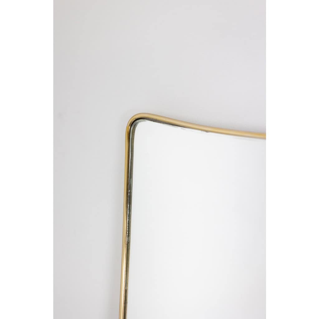 Paire de miroirs étroits en laiton doré. Circa 1970. LS63621409/2P 7