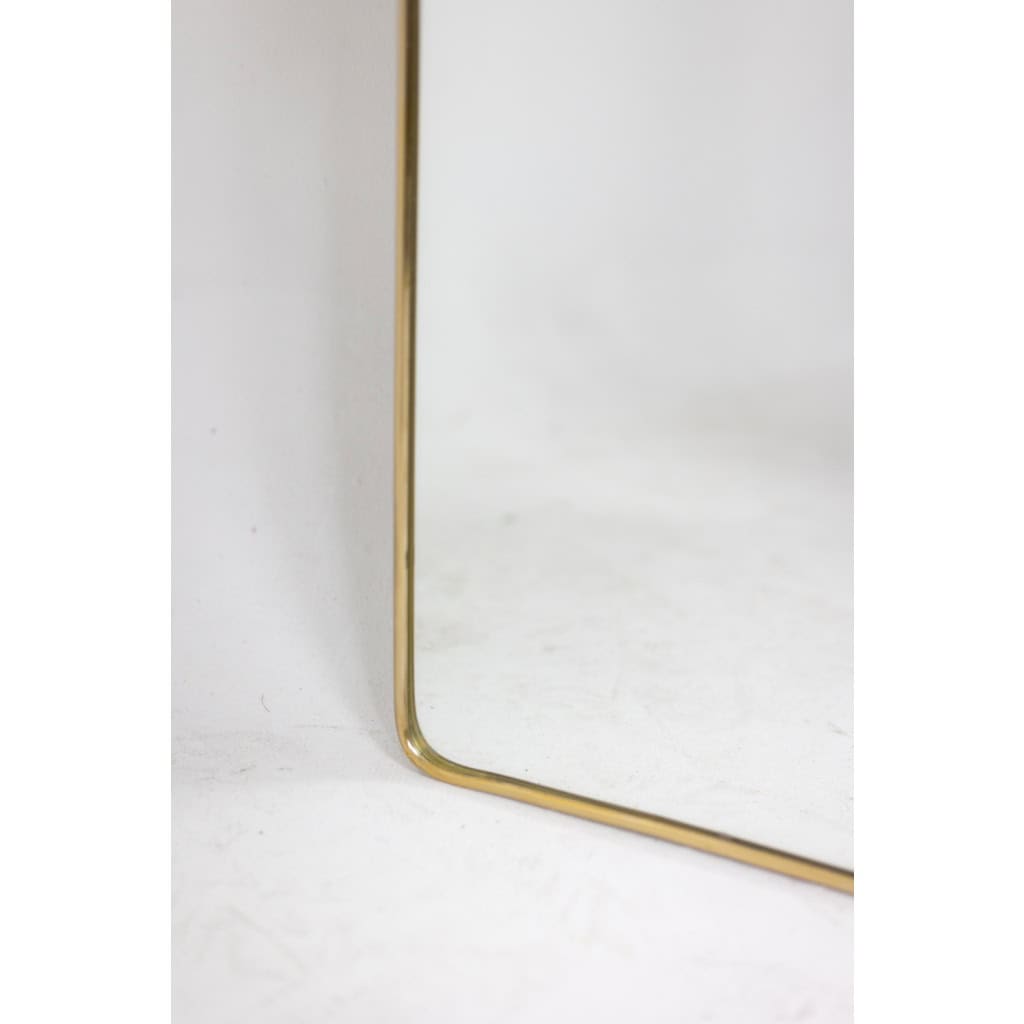 Paire de miroirs étroits en laiton doré. Circa 1970. LS63621409/2P 10