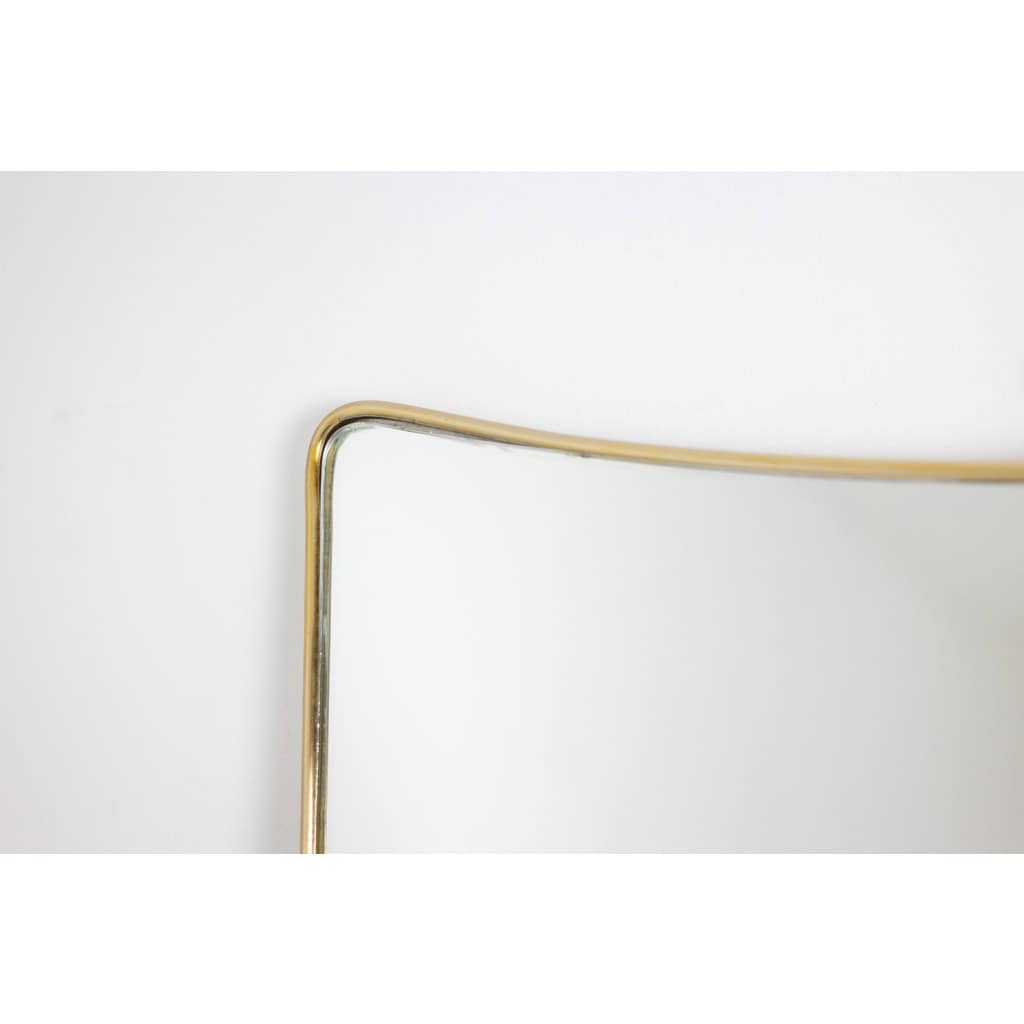 Paire de miroirs étroits en laiton doré. Circa 1970. LS63621409/2P 11