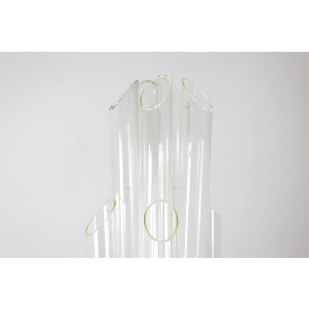 Lampe de pied ou lampadaire « Orgue » en verre opalescent. Circa 1970.LS6363889F 10