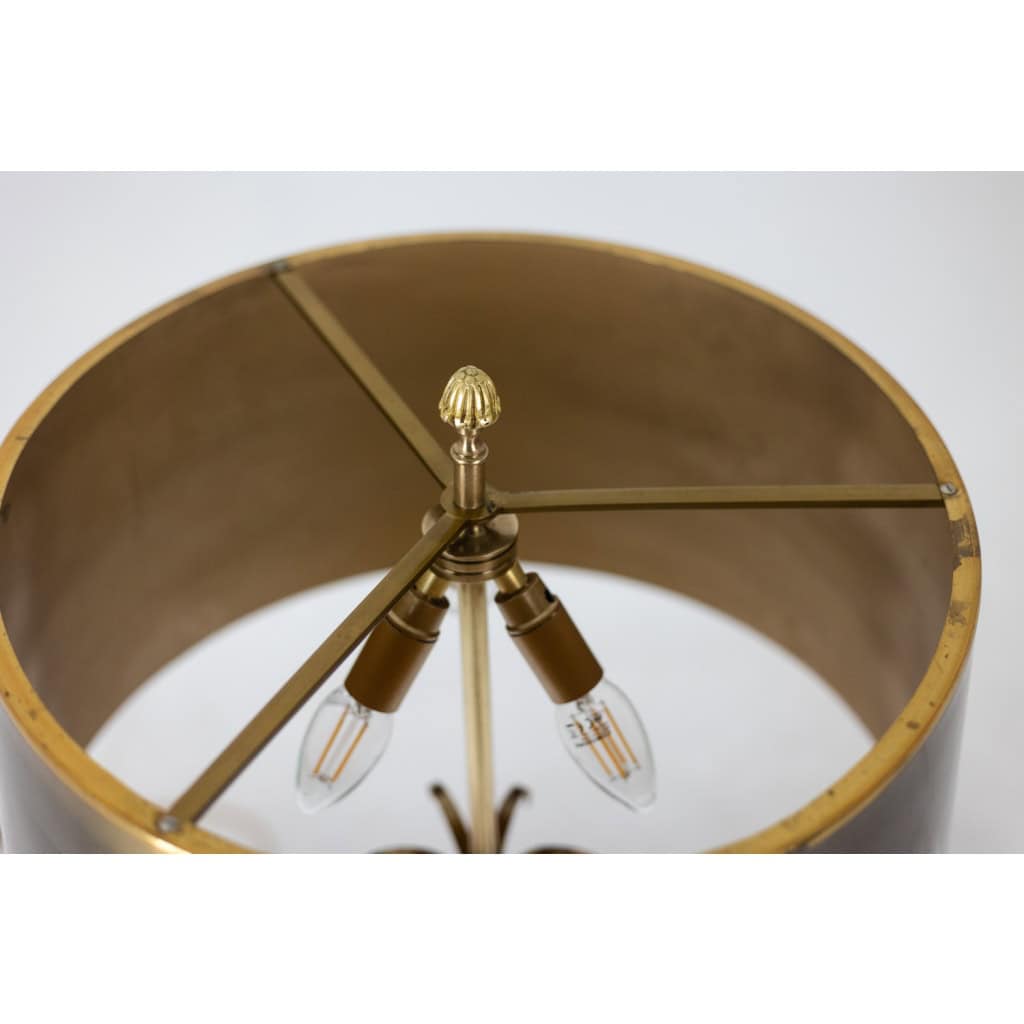 Maison Charles. Lampe « Oeuf » en résine fractale et bronze. Circa 1970. LS6366908Y 9