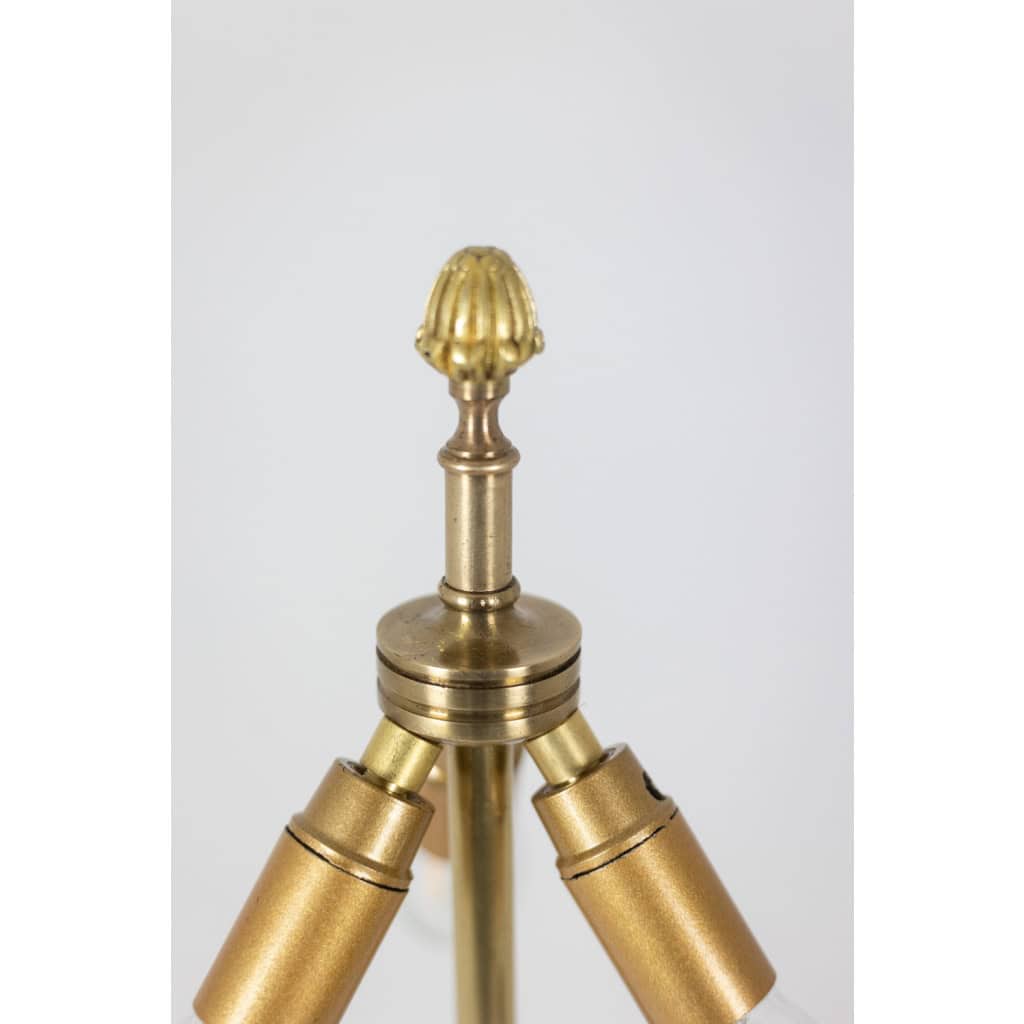 Maison Charles. Lampe « Oeuf » en résine fractale et bronze. Circa 1970. LS6366908Y 12