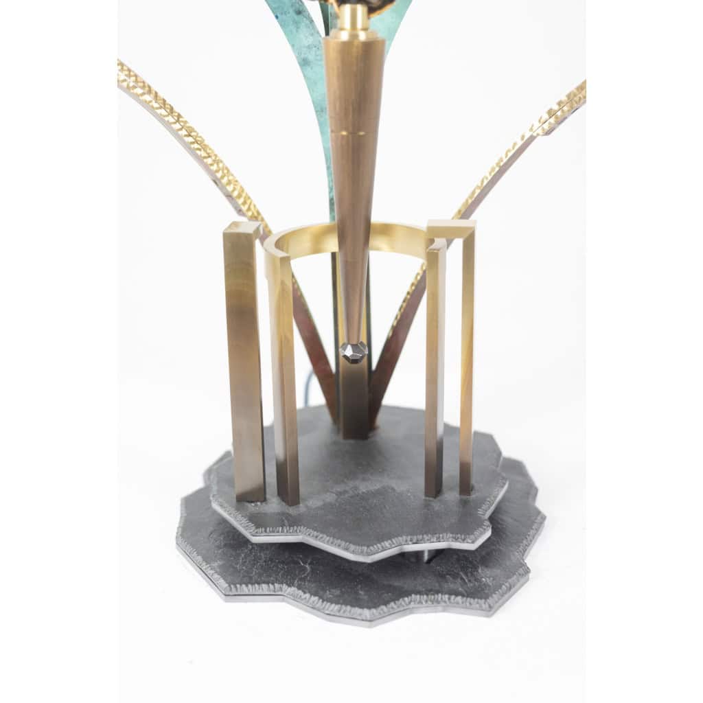 Lampe-sculpture avec des agates. Travail d’artisan d’art. LS63804009M 14