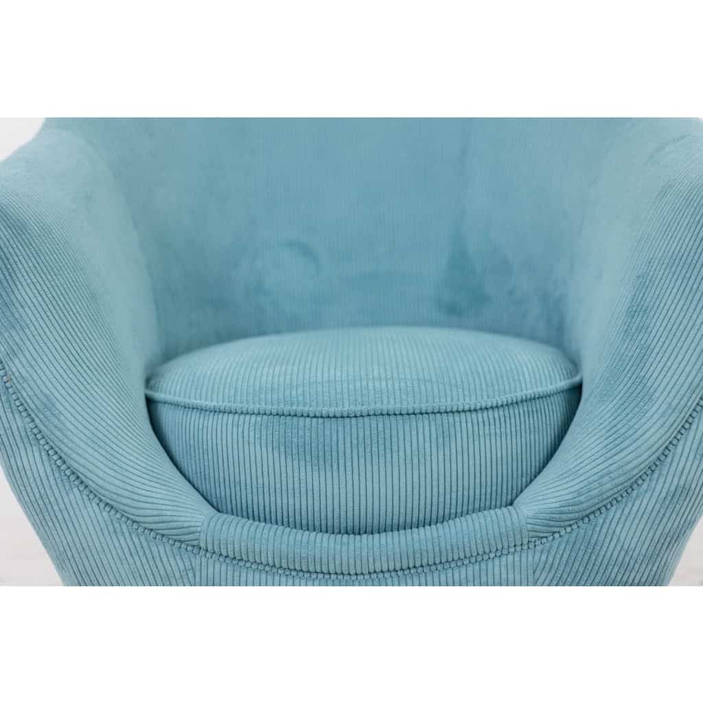 Paire de fauteuils en velours côtelé. Travail contemporain.LS?1809A 8