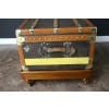 Malle Moynat des années 1930, avec motif M, Malle de voyage Moynat de 90 cm, Malle Moynat 28