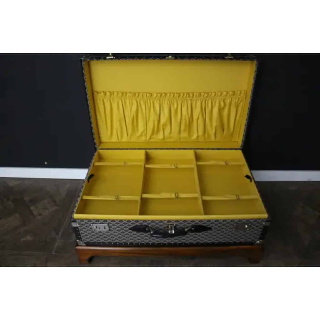 Malle Goyard en toile à chevrons tissée 86 cm 11