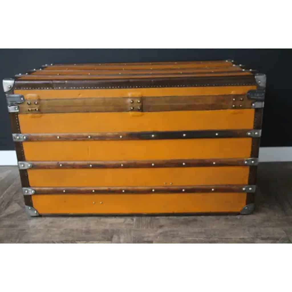 Moynat trunk in orange canvas 11