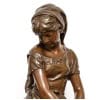 Sculpture – Jeune Fille à La Gerbe De Blé , Mathurin Moreau (1822-1912) – Bronze 16