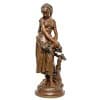 Sculpture – Jeune Fille à La Gerbe De Blé , Mathurin Moreau (1822-1912) – Bronze 14
