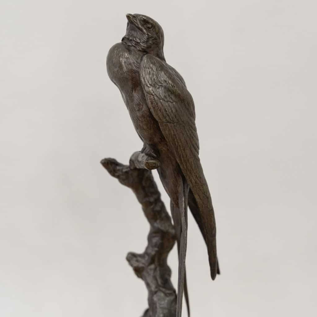 Hirondelle Sur Une Branche , Paul Comoléra (1818-1897) 8