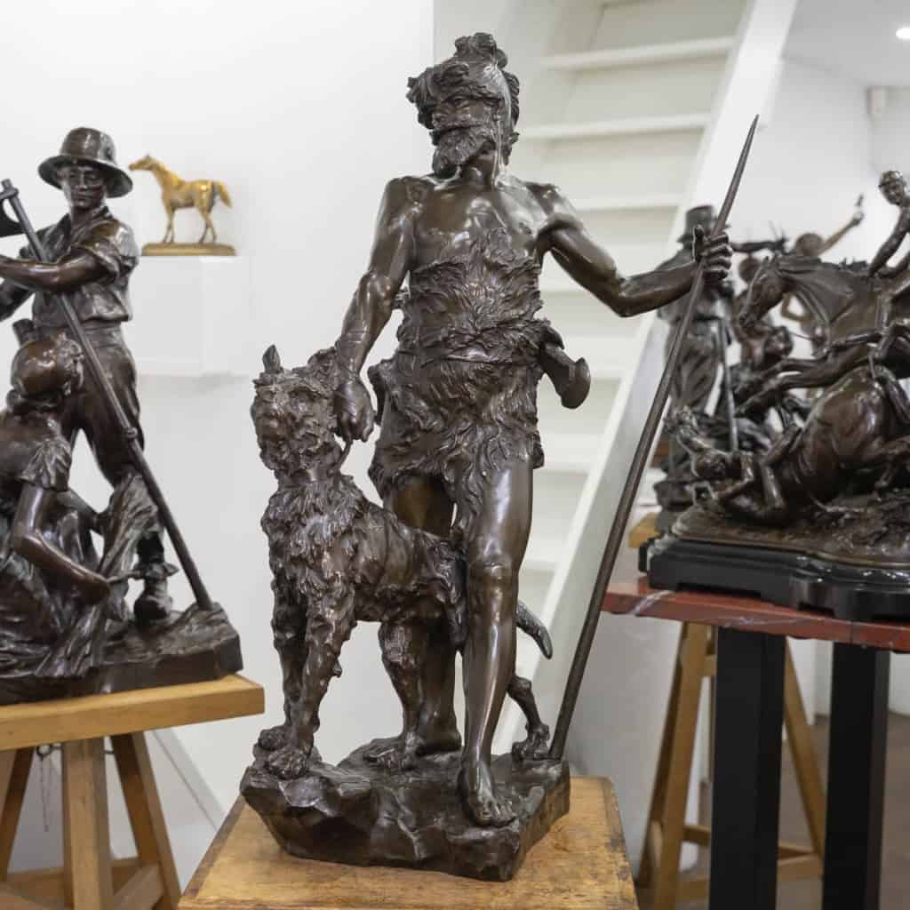 Sculpture – Le Chasseur Gaulois , Marcel Debut (1865-1933) – Bronze 3