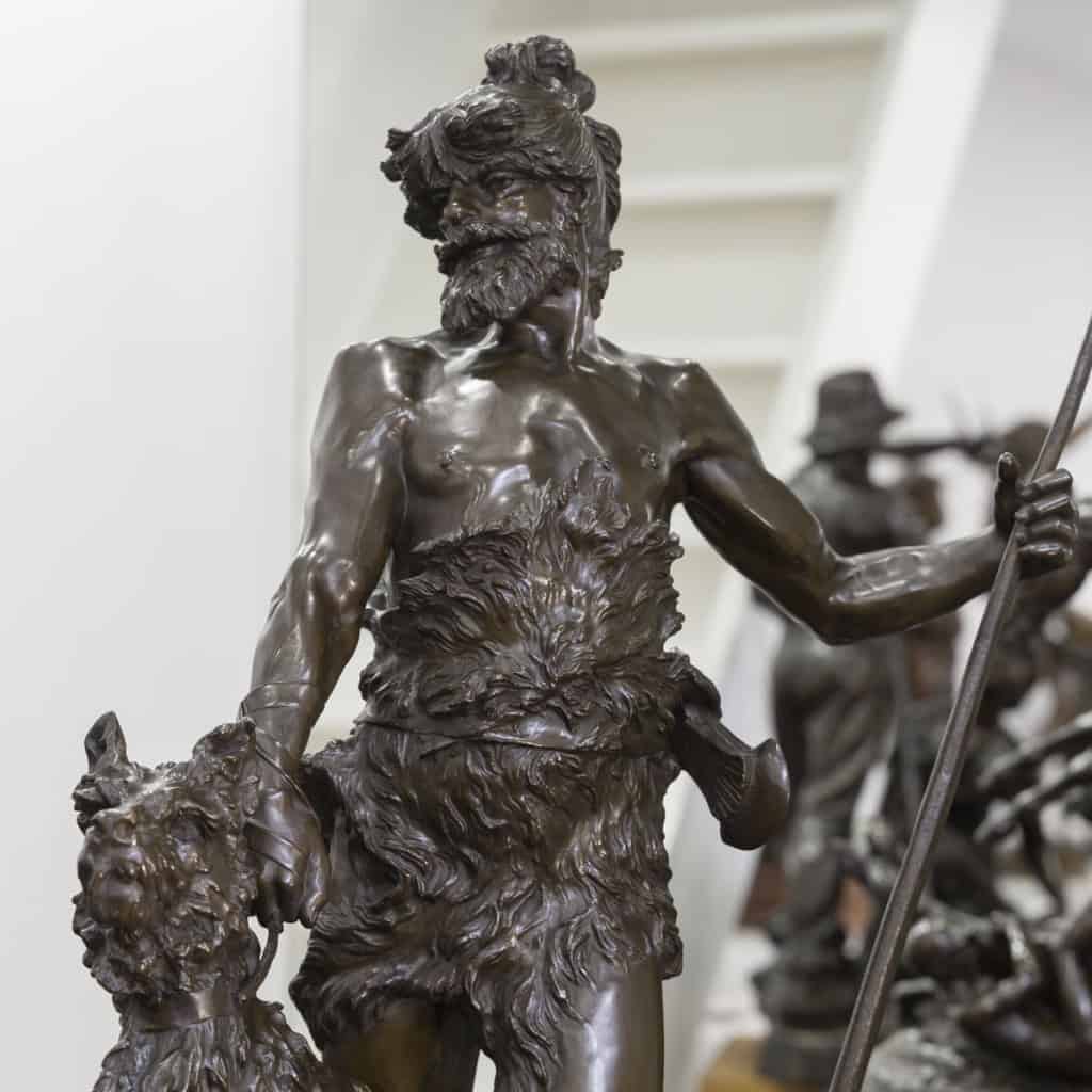 Sculpture – Le Chasseur Gaulois , Marcel Debut (1865-1933) – Bronze 5