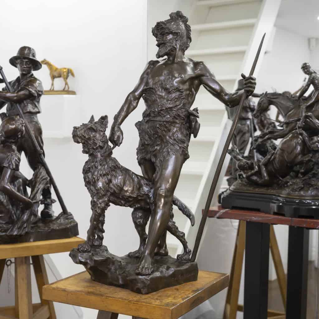 Sculpture – Le Chasseur Gaulois , Marcel Debut (1865-1933) – Bronze 4
