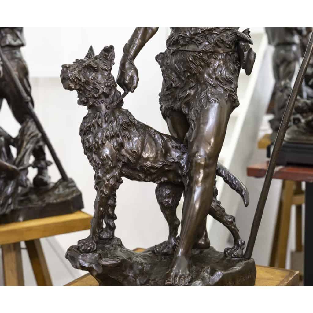 Sculpture – Le Chasseur Gaulois , Marcel Debut (1865-1933) – Bronze 13
