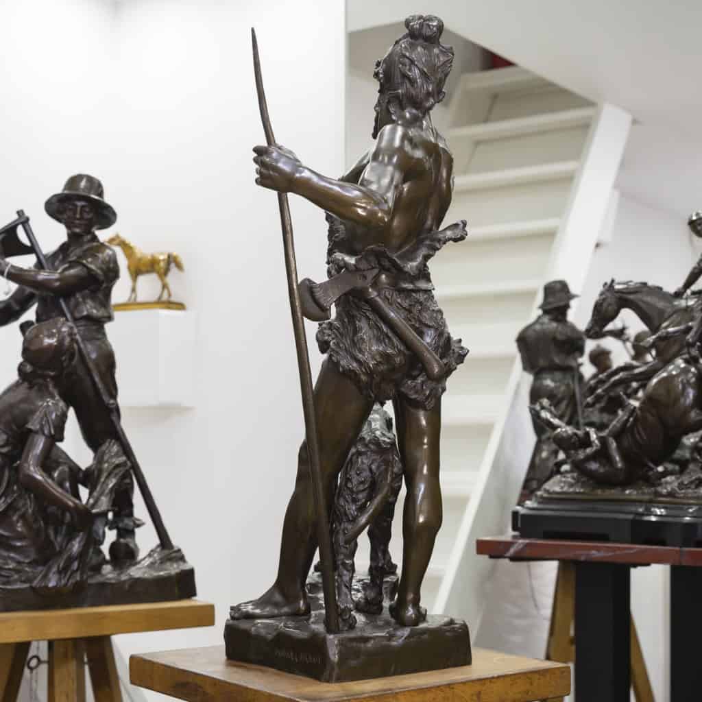 Sculpture – Le Chasseur Gaulois , Marcel Debut (1865-1933) – Bronze 8
