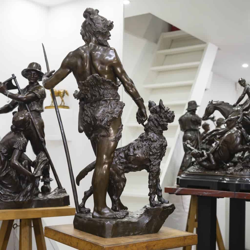 Sculpture – Le Chasseur Gaulois , Marcel Debut (1865-1933) – Bronze 11