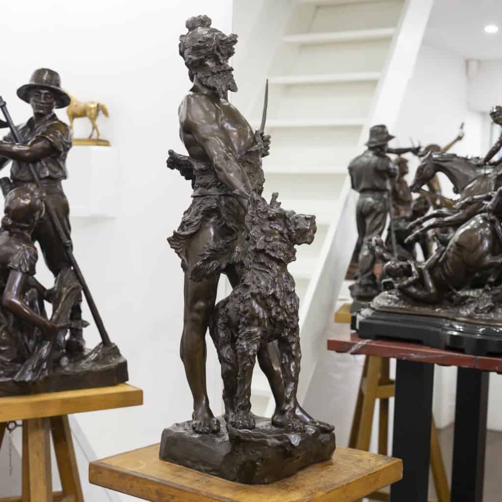 Sculpture – Le Chasseur Gaulois , Marcel Debut (1865-1933) – Bronze 12
