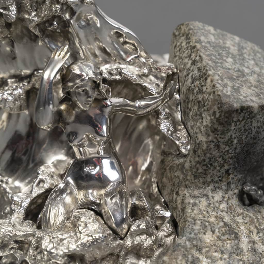 Centre de table en Argent “La Vague” par AUGER successeur de FROMENT MEURICE XXe 7
