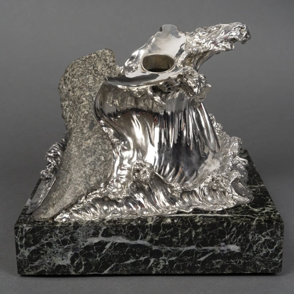 Centre de table en Argent “La Vague” par AUGER successeur de FROMENT MEURICE XXe 10