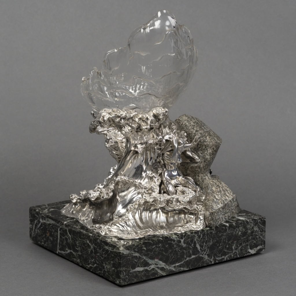 Centre de table en Argent “La Vague” par AUGER successeur de FROMENT MEURICE XXe 23