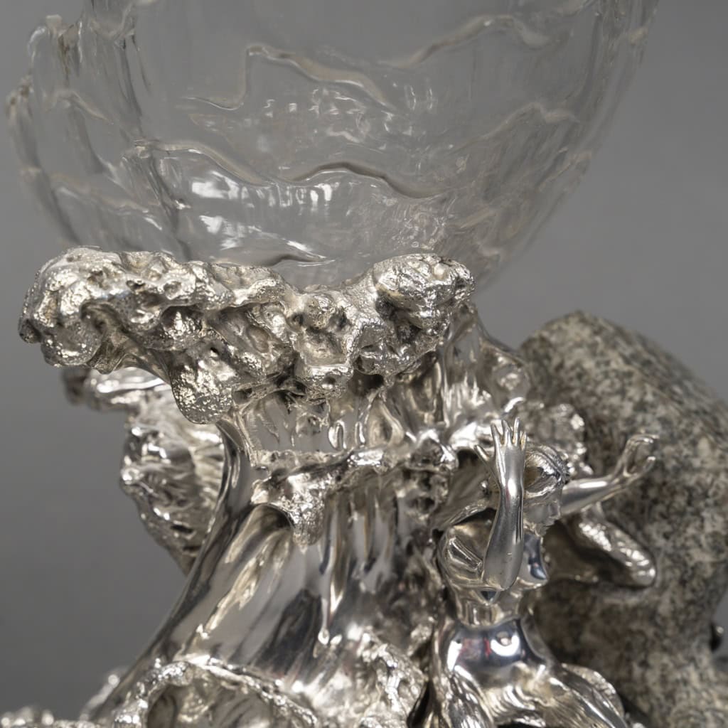 Centre de table en Argent “La Vague” par AUGER successeur de FROMENT MEURICE XXe 24