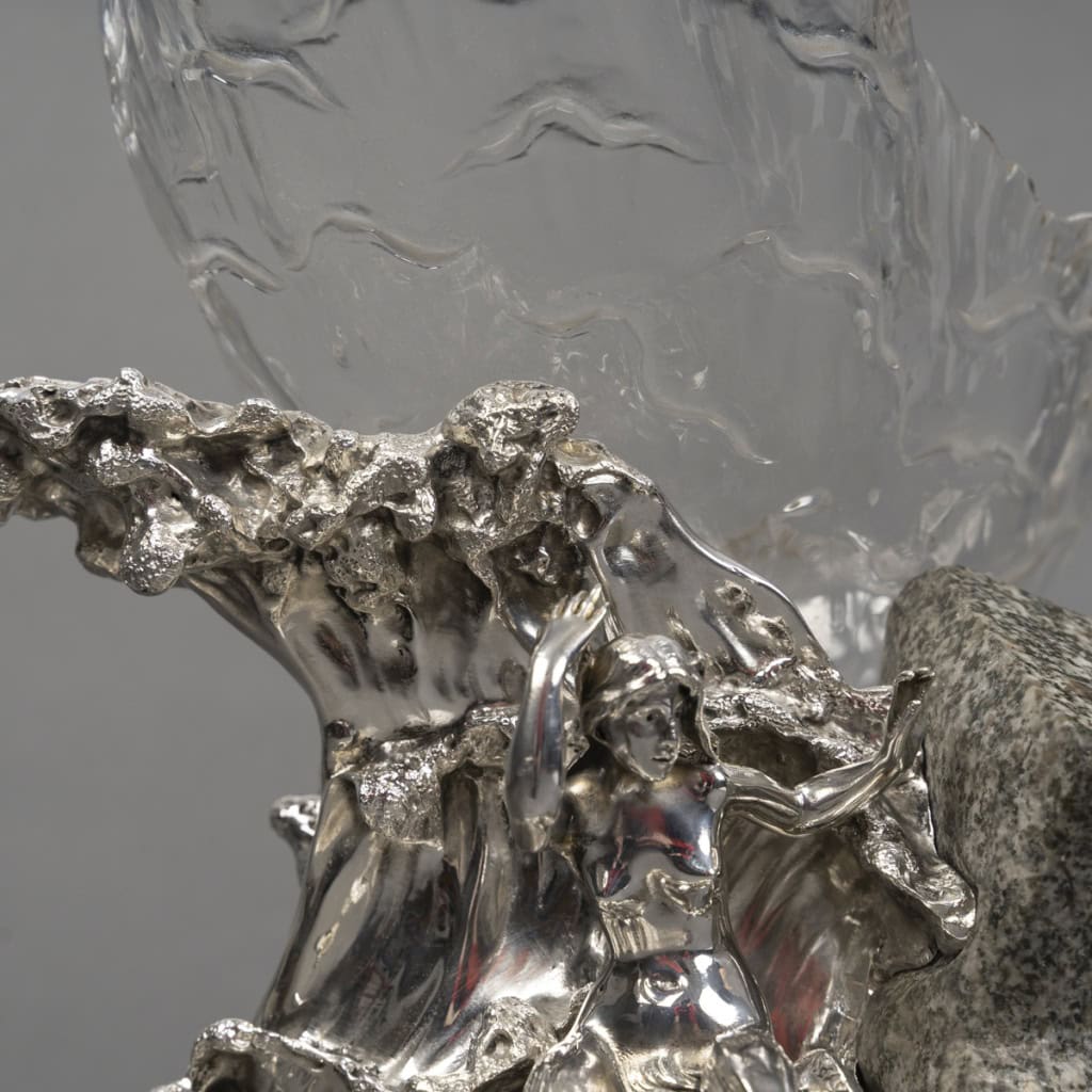 Centre de table en Argent “La Vague” par AUGER successeur de FROMENT MEURICE XXe 25