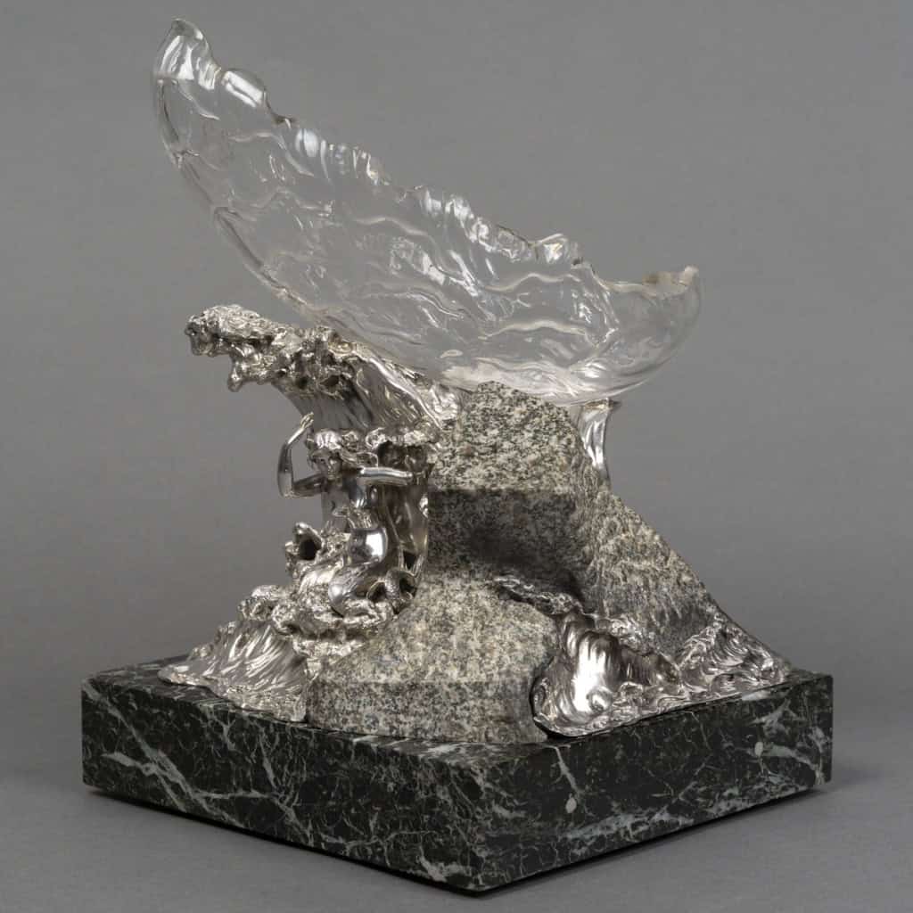 Centre de table en Argent “La Vague” par AUGER successeur de FROMENT MEURICE XXe 27